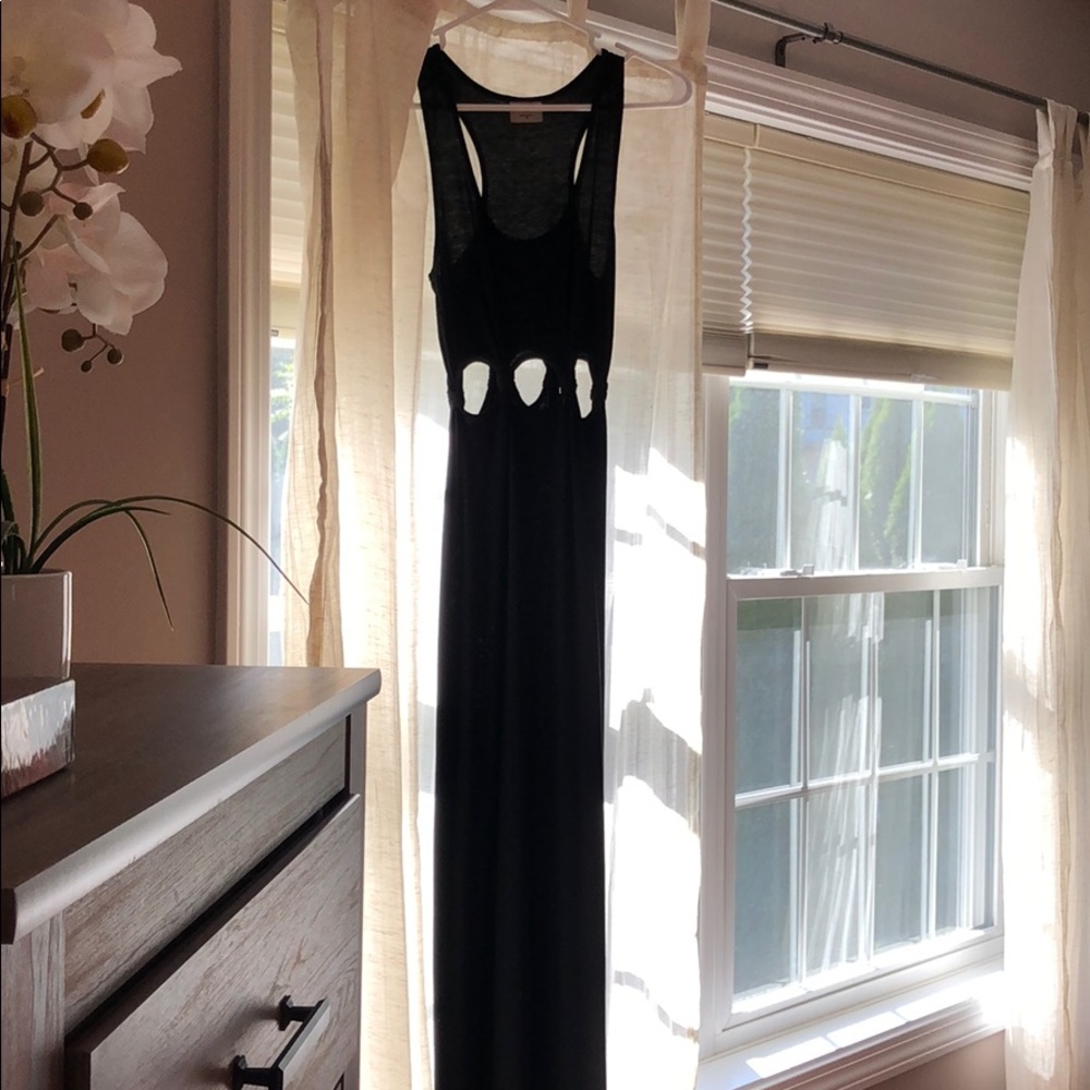 Cutout black maxi